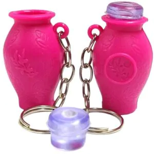 Chaveiros Botija Pink com Tampa