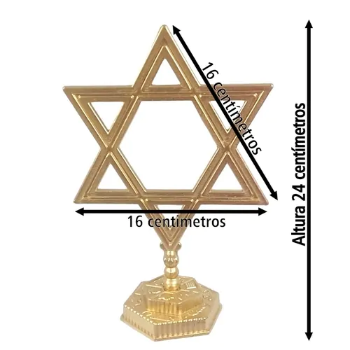 Estrela De Davi Grande Dourada - Imagem 3